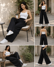 Black Wide-Leg Co-ord Set | 12