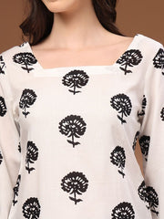 Elegant Botanical Kurti