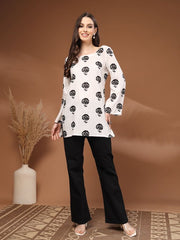 Elegant Botanical Kurti