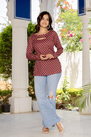 Botanical Print Kurti