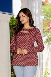 Botanical Print Kurti