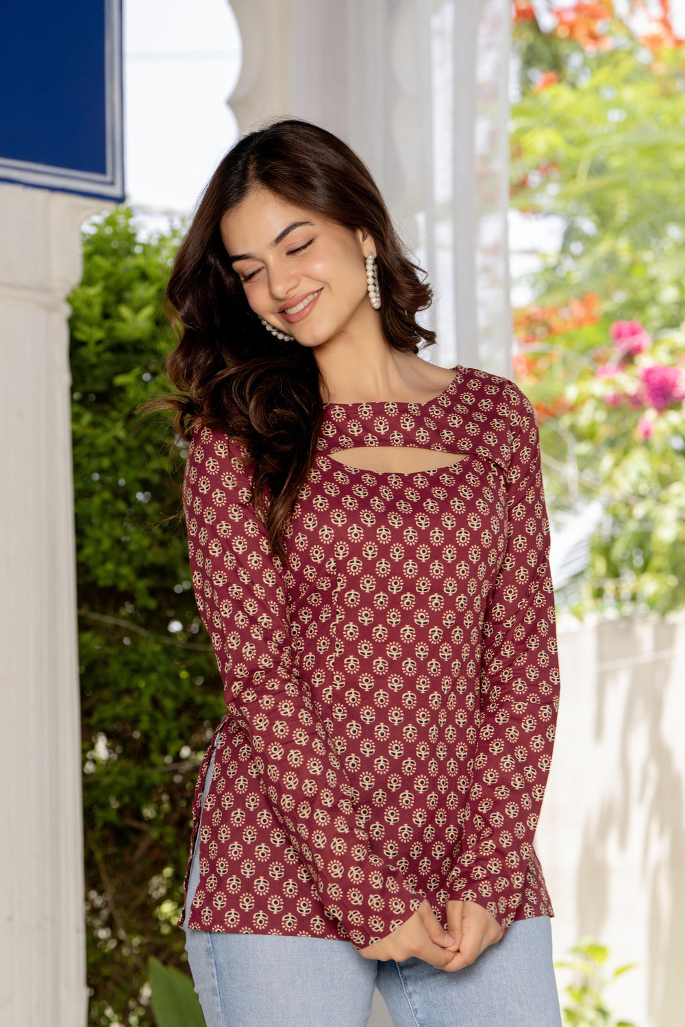 Botanical Print Kurti