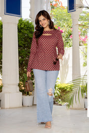 Botanical Print Kurti