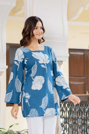 Botanical Printed Straight Kurti