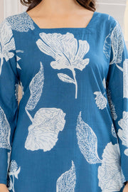 Botanical Printed Straight Kurti