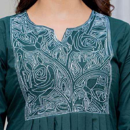 Deep Teal Embroidered 3-Piece Suit Set